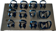 Rubberdam Clamp Set, 12 pieces on Stand